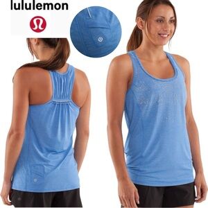 Lululemon Run Silver Bullet Sleeveless Tech Tank Top Running Ruffle Reflective 2